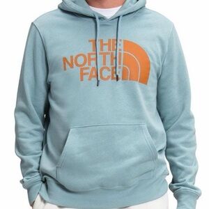 The North Face Men's Teal and Orange Hoodie